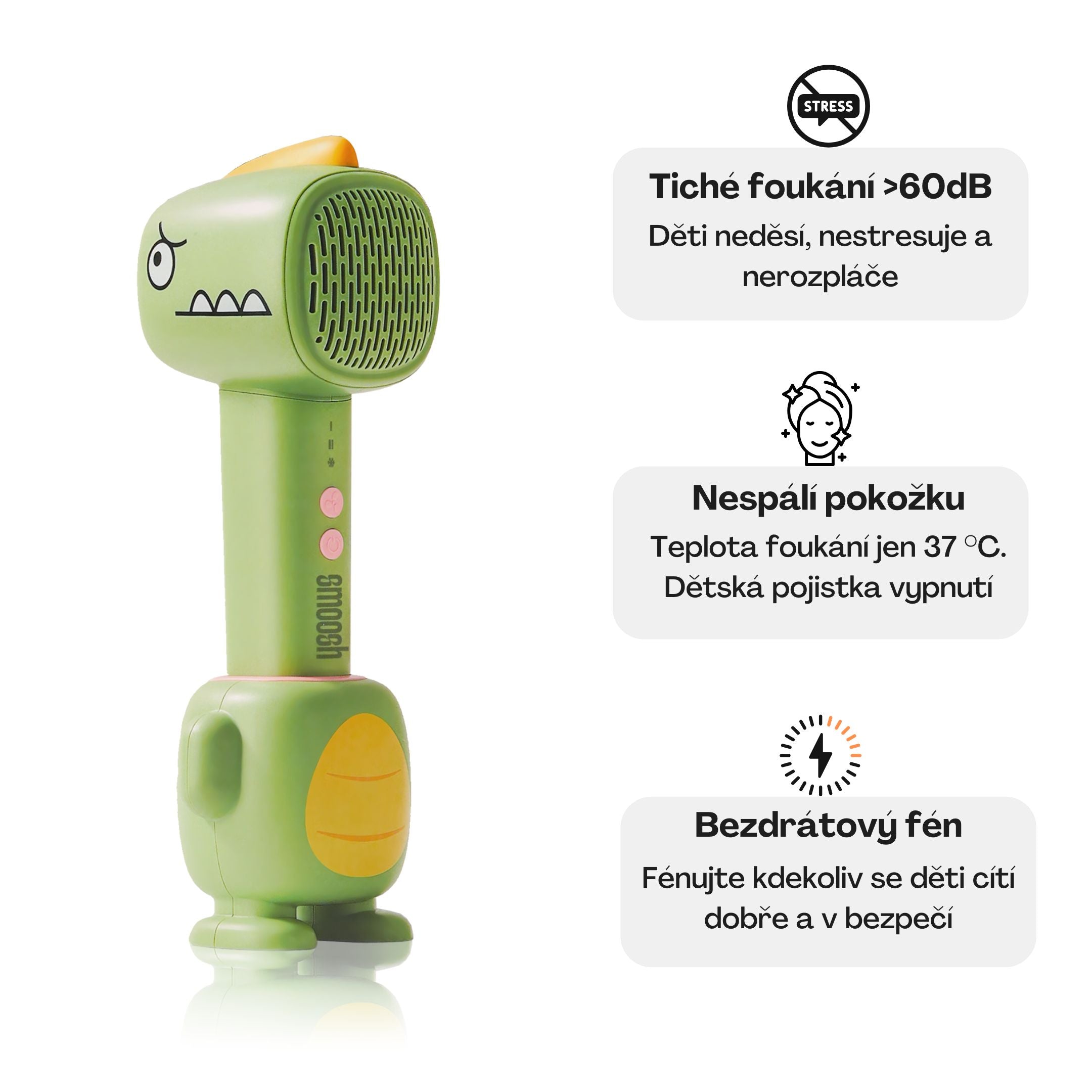 Bezdrôtový detský fén